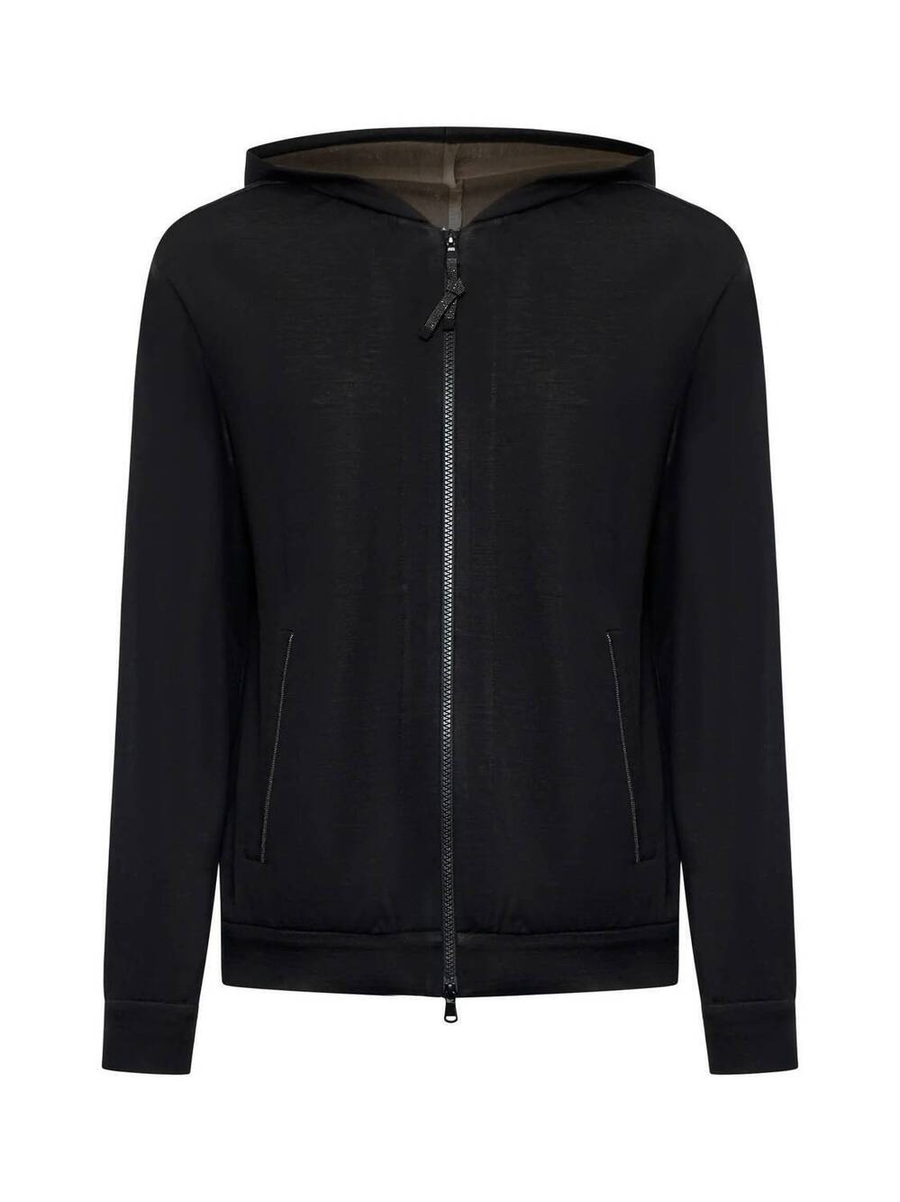 NEW BRUNELLO CUCINELLI women's interlock zip-up hoodie in black